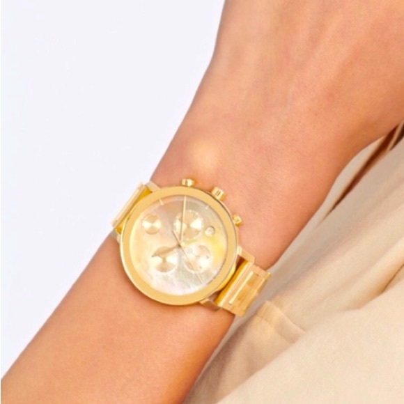Movado Bold Collection Large Gold Watch